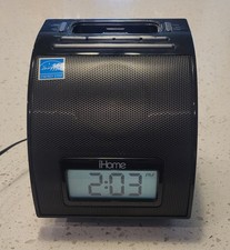 IHOME iP11 Black Docking Station Alarm Clock Charging Station iPhone iPod