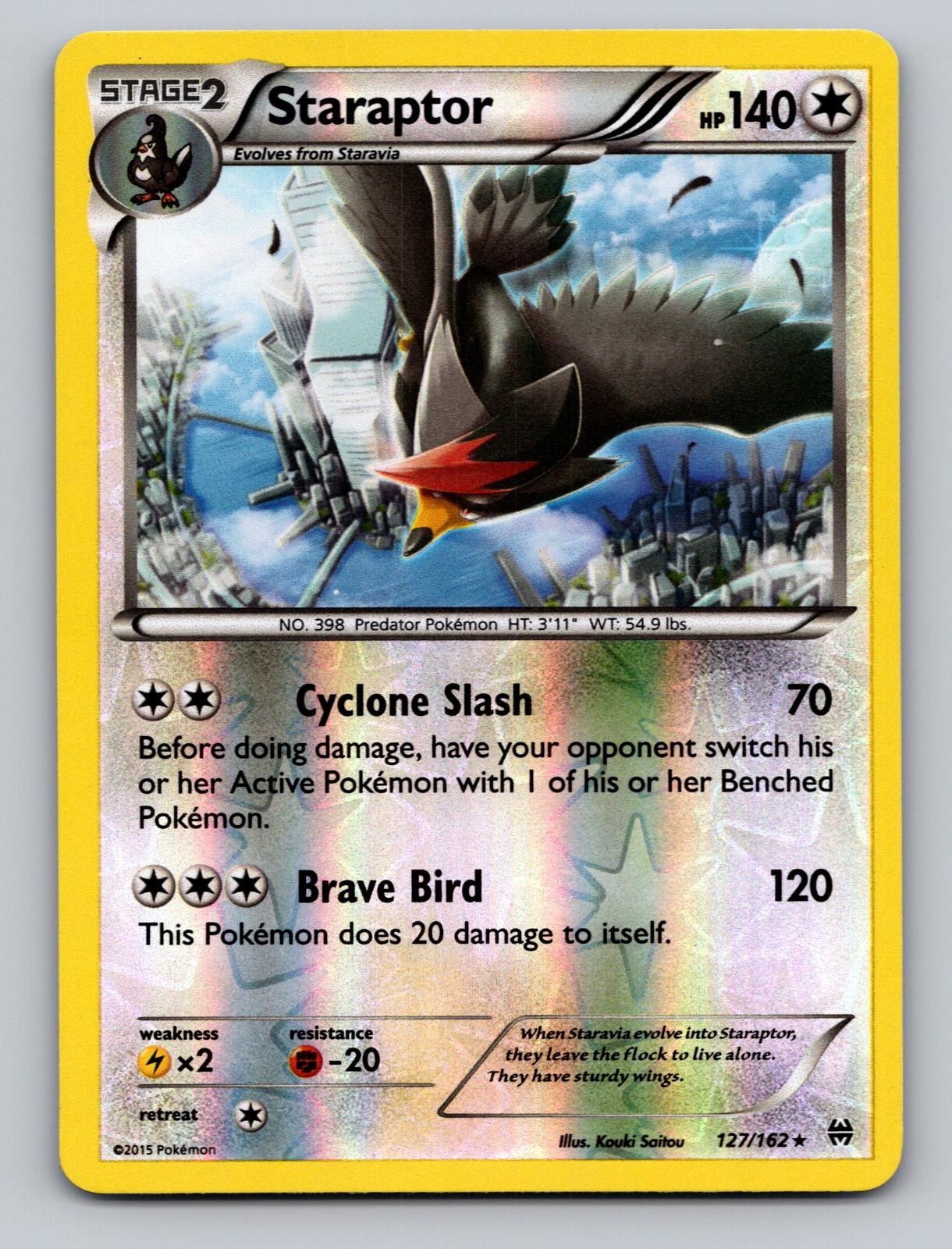 Staraptor 127/162 Rare XY BREAKthrough Pokemon Reverse Holo LP