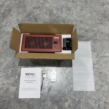 VEVOR 4"x10" Register Booster Fan Thermostat Control Cooling Heating Vent Brown