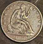 1858-O Seated Liberty Silver Half Dollar - New Orleans Mint - Fine+