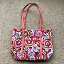 Vera Bradley Pixie Blooms Trimmed Vera Tote w/ Double Handles - EUC - Retired