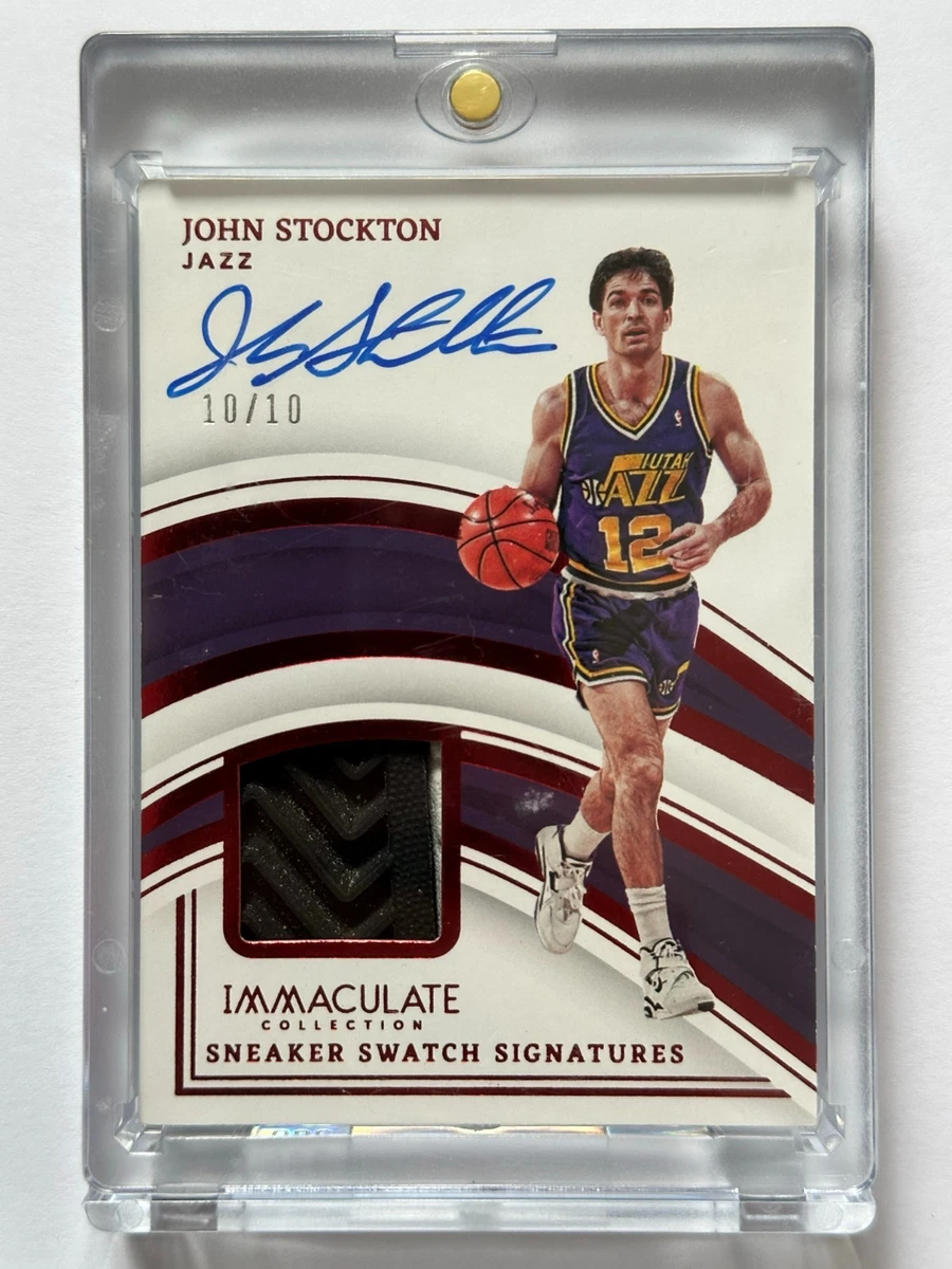 Panini John Stockton Basketball Autographed Sports Trading Cards