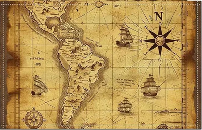 Cloth Pirate Treasure Map Costume Prop Fabric