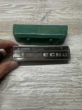 Vintage M Hohner Echo No 2209 Key C Made in Germany Harmonica with Case