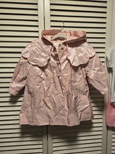 Vintage Rothschild Baby Spring Raincoat 12M Pink Hooded