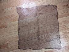 vintage brown sheer retro hair neck scarf square 24" x 24"