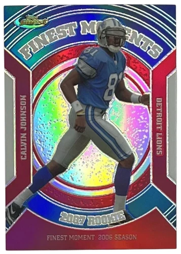 2007 Finest Moments Refractor #RFM-CJO Calvin Johnson Detroit Lions