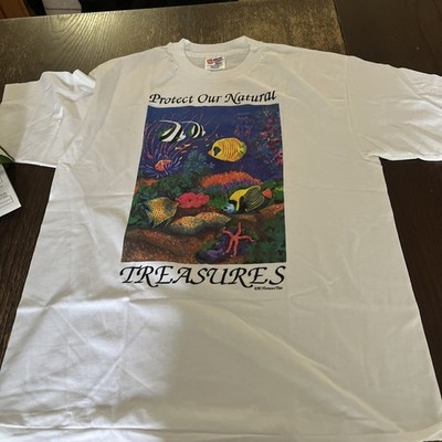 Vintage Nature Shirt Mens L Protect Natural Treasures 1990 Human-i-Tees