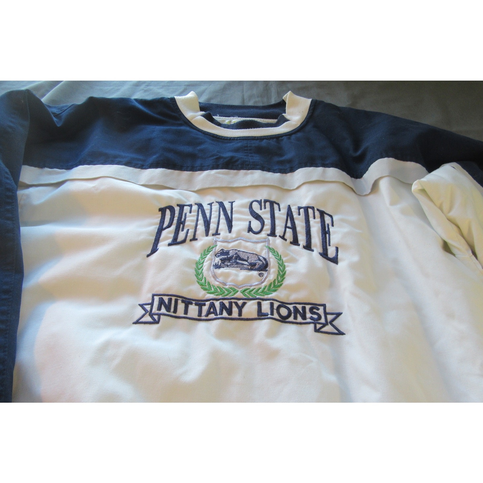 Logo 7 Penn State Nittany Lions Windbreaker Lined Pullover Mens Large Vtg Y2K