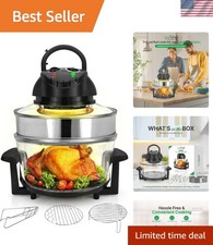 18 Quart Convection Countertop Air Fryer - See through Glass for Best Cooking...