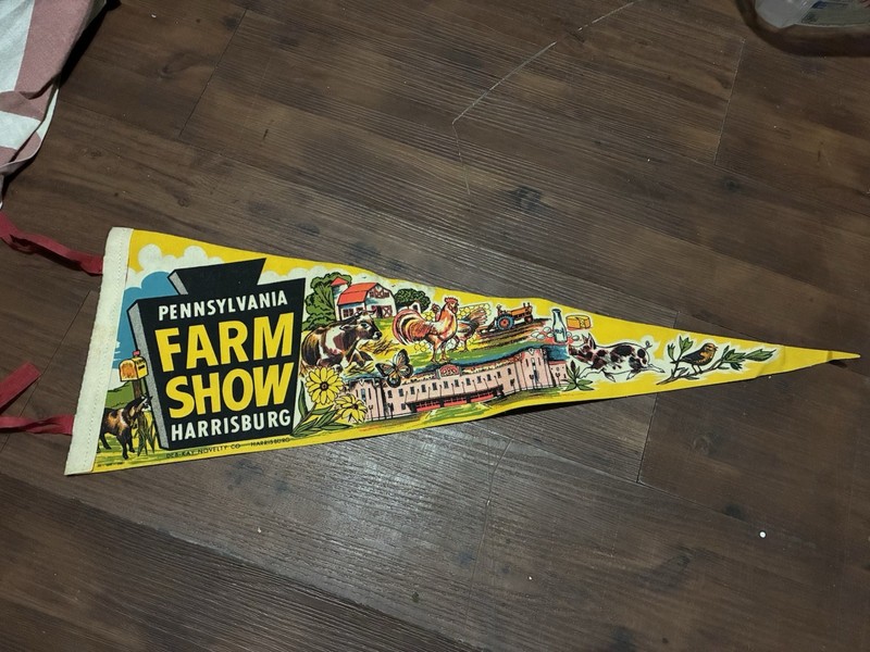 Vintage Pennsylvania Farm Show Harrisburg 25 Inch By 8 Inch Decorative Pennant