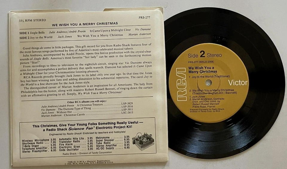 We Wish You A Merry Christmas EP 33 PS M- Julie Andrews Jack Jones Vic Damone ++ - Image 2 of 2
