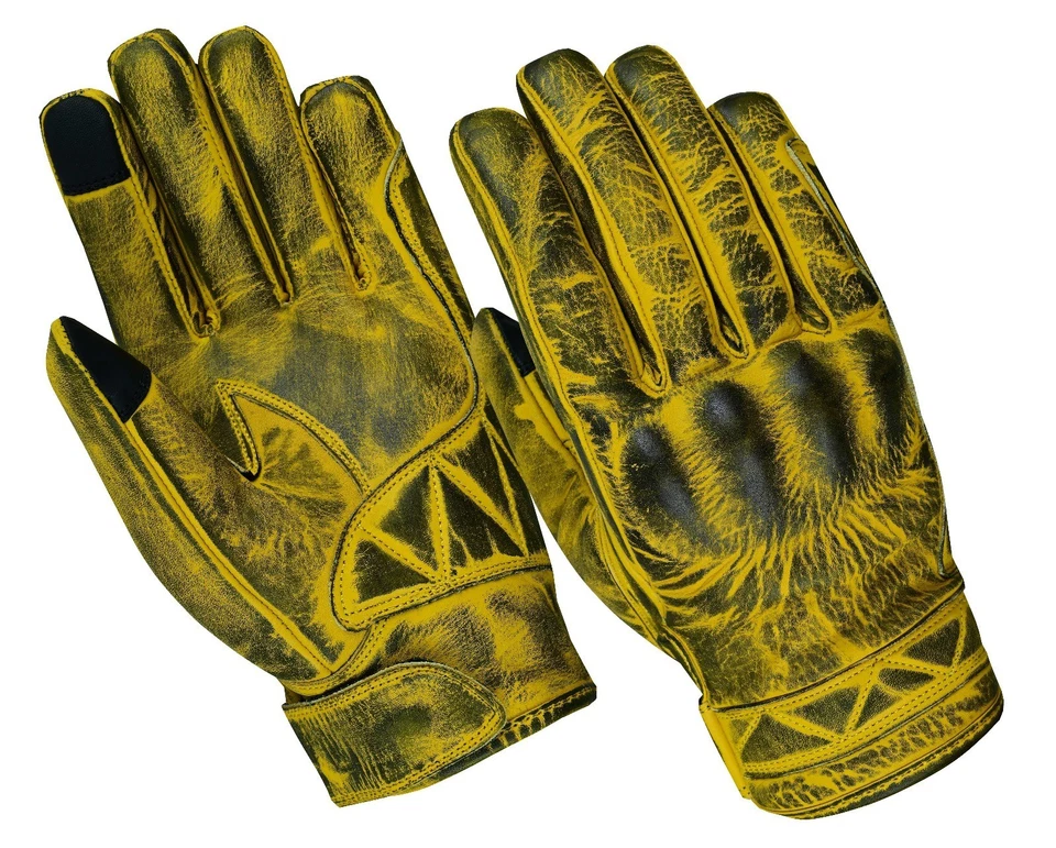 Guantes De Cuero Para Moto Guantes Cuero Guantes Con Protection Guantes De Moto - Imagen 2 de 4