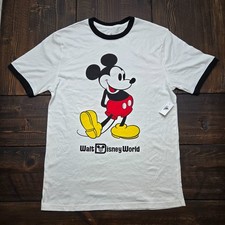 Disney Parks Mickey Mouse Ringer T-shirt Vintage Style Classic Small NWT