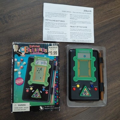 Vintage RadioShack Virtual Billiards Handheld Electronic LCD Pool Game Vtg 2000