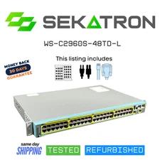 🔀 Cisco WS-C2960S-48TD-L LAN Base • 48× Gigabit Ports • Dual SFP+ Uplinks ⚡