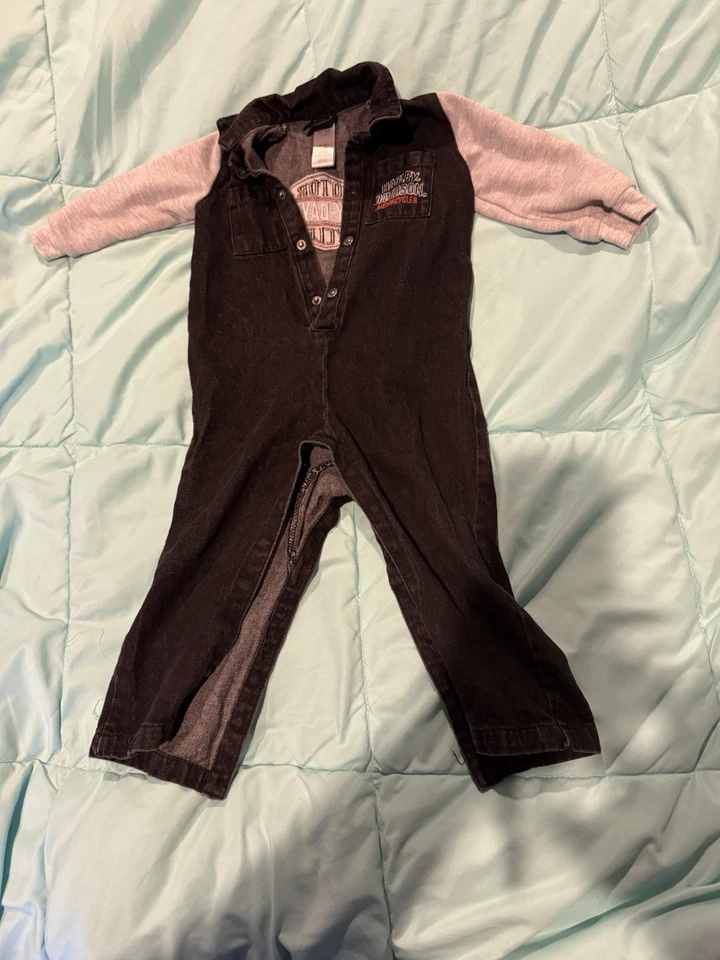 Harley-Davidson Racing 12m Coverall 黑色牛仔布 — 第 3/3 张图片