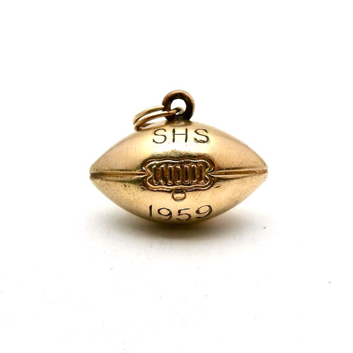 Antique 12k Gold Filled SHS Football Charm Pendant 1959
