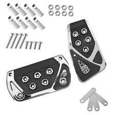 2 PCS Car Pedal Covers, Anti-Slip Brake Accelerator Pedal Pads, Black