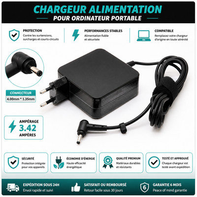 Ladegerät Netzteil für Asus ADP-65DW, ADP-65DW C ADP-65GD B, W15-065N1B
