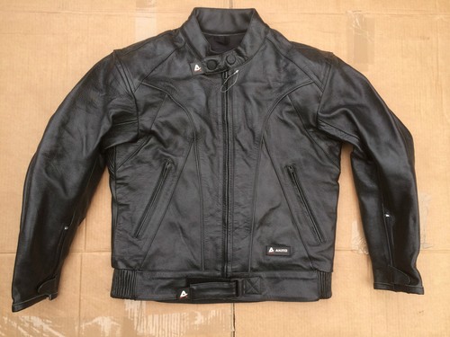 AKITO ' X FORCE' Mens Leather Motorbike Motorcycle Jacket Size UK 36" Chest H109 - Picture 3 of 8