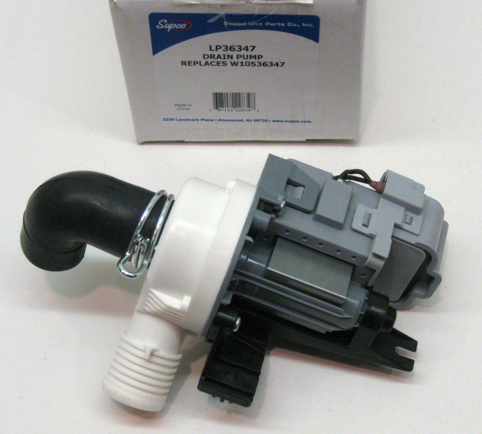 LP36347 for W10536347 Whirlpool Kenmore Washer Pump Motor PS5136124