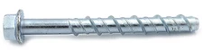 LDC384 3/8" X 4" Zinc Plated Large Diameter Concrete Screw for Anchoring to Maso