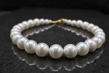 14mm Shell Pearl Necklace, Shell Pearls, Bridal Jewelry, Manmade Pearls