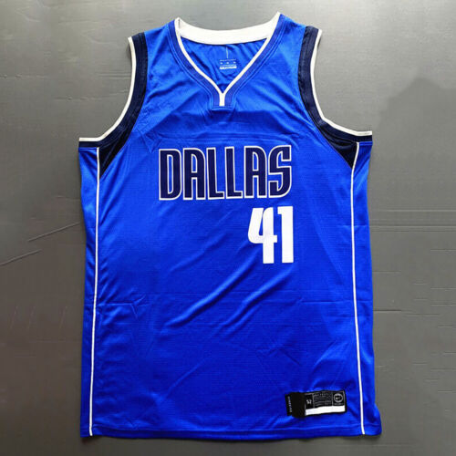 Dallas Mavericks NO.41 SportShirt Genäht Blau S-2XL - Bild 1 von 5