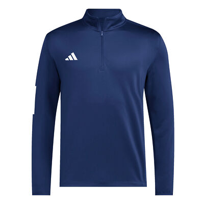 Adidas Men's Half Zip Performance Aeroready Golf Training Jacket - Navy Blue