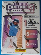 2021 Panini Contenders Baseball Factory Sealed Unopened Blaster Box ~ (6 Packs)