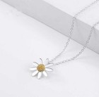 Elegant Flower Daisy Silver Gold Tone Pendant Chain Necklace