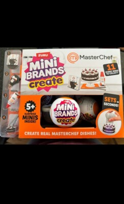 MINI BRANDS CREATE MASTERCHEF NEW (15) BALLS W/ DISPLAY CASE