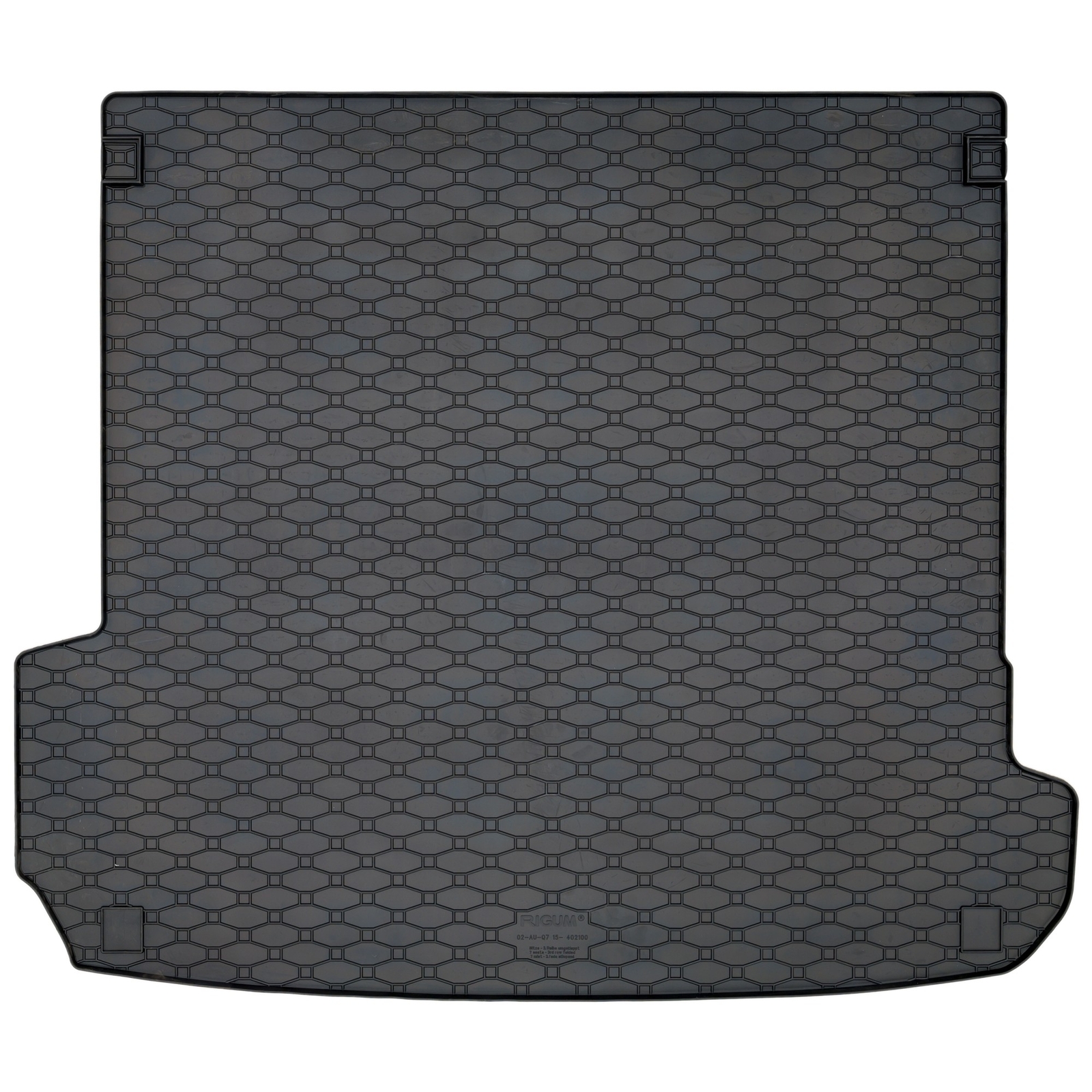 Tapis de coffre sur mesure antidérapant et imperméable en élastomère noir pour Audi Q7