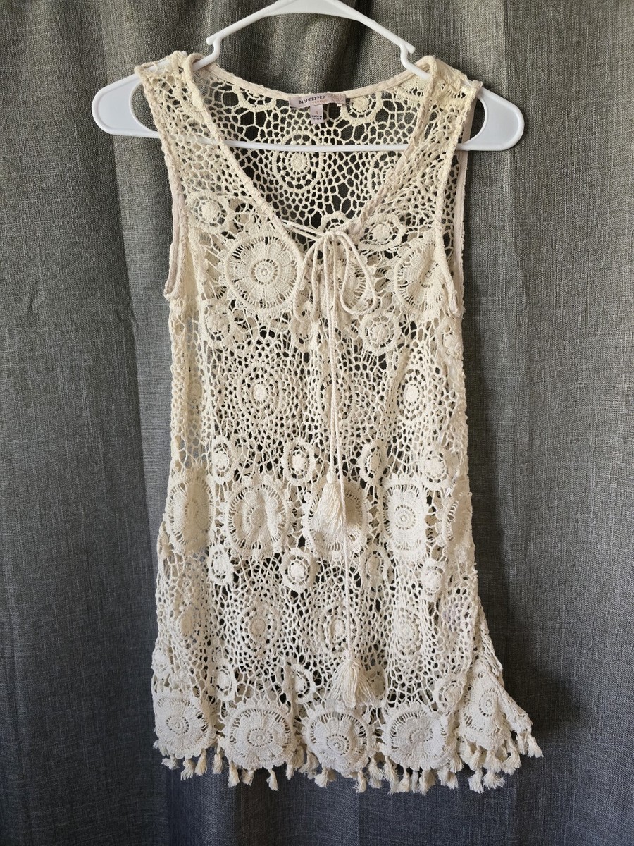 blu pepper crochet dress Cleo Crochet Dress Blue - US 4 main image 1