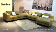 4PC NEW Modern Microfiber Fabric Sectional Sofa Set S4905 (Custom Options)