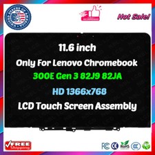 11.6" HD LCD Touch Screen w/Bezel Assembly for Lenovo 300e Chromebook Gen 3 82J9
