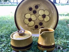 Creststone Japan International China CLOVER S-905 Cream & Sugar Bowl W Lid MCM