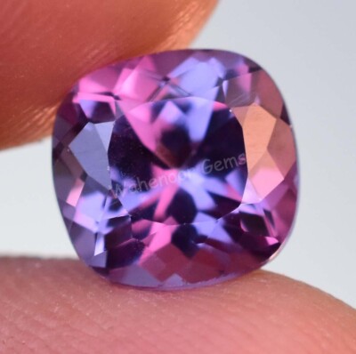 2.70 Ct Natural Color Change Alexandrite Cushion AGL Certified Loose Gemstone