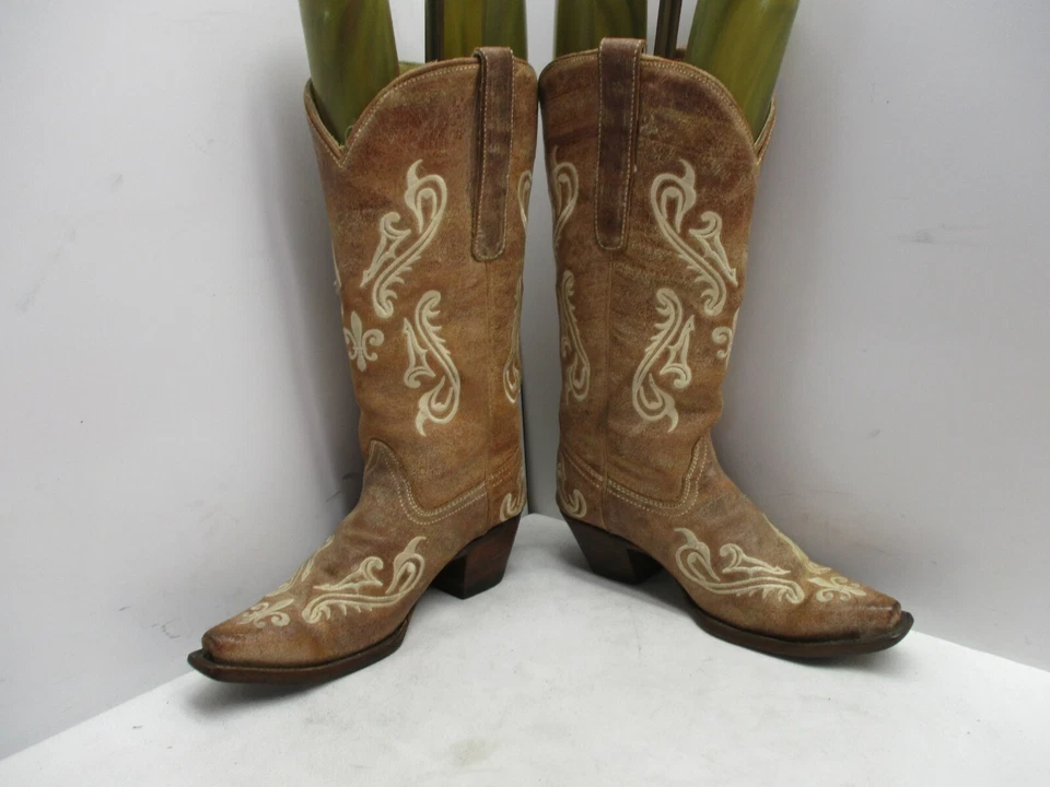 Corral Honey Cortez 刺绣剪趾牛仔靴女式 6.5 M 码 Sty R1974 — 第 4/4 张图片