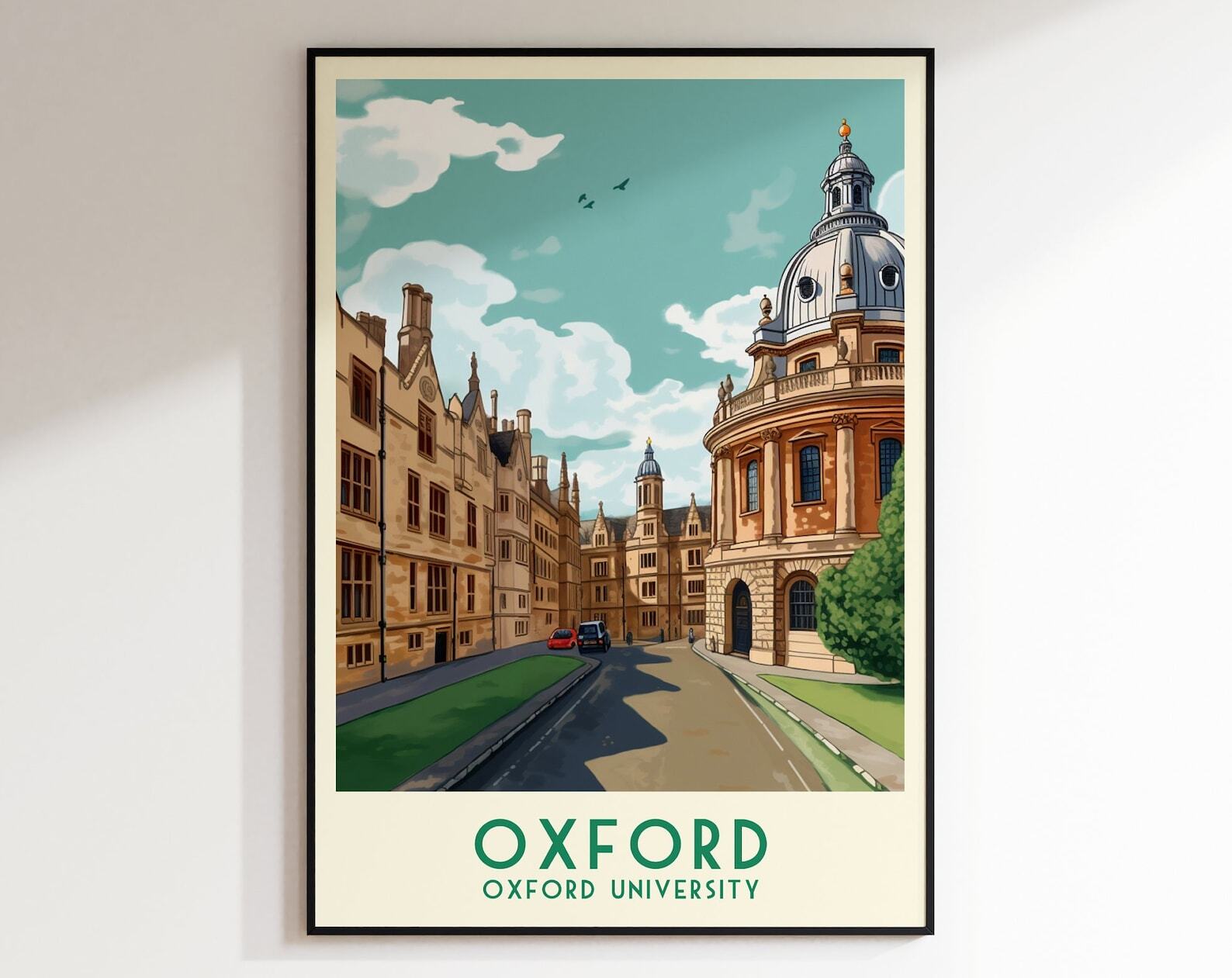 Oxford Travel Print Englan Print United Kingdom Home Decor Wall Art Wedding