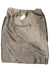 Unbranded Slate Gray Shirt Zip in Back Solid Long Lined Size 12 Women Polyester