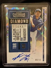 2020 Contenders Shun Yamaguchi Diamond Ticket #d 8/15 Auto - Toronto Blue Jays