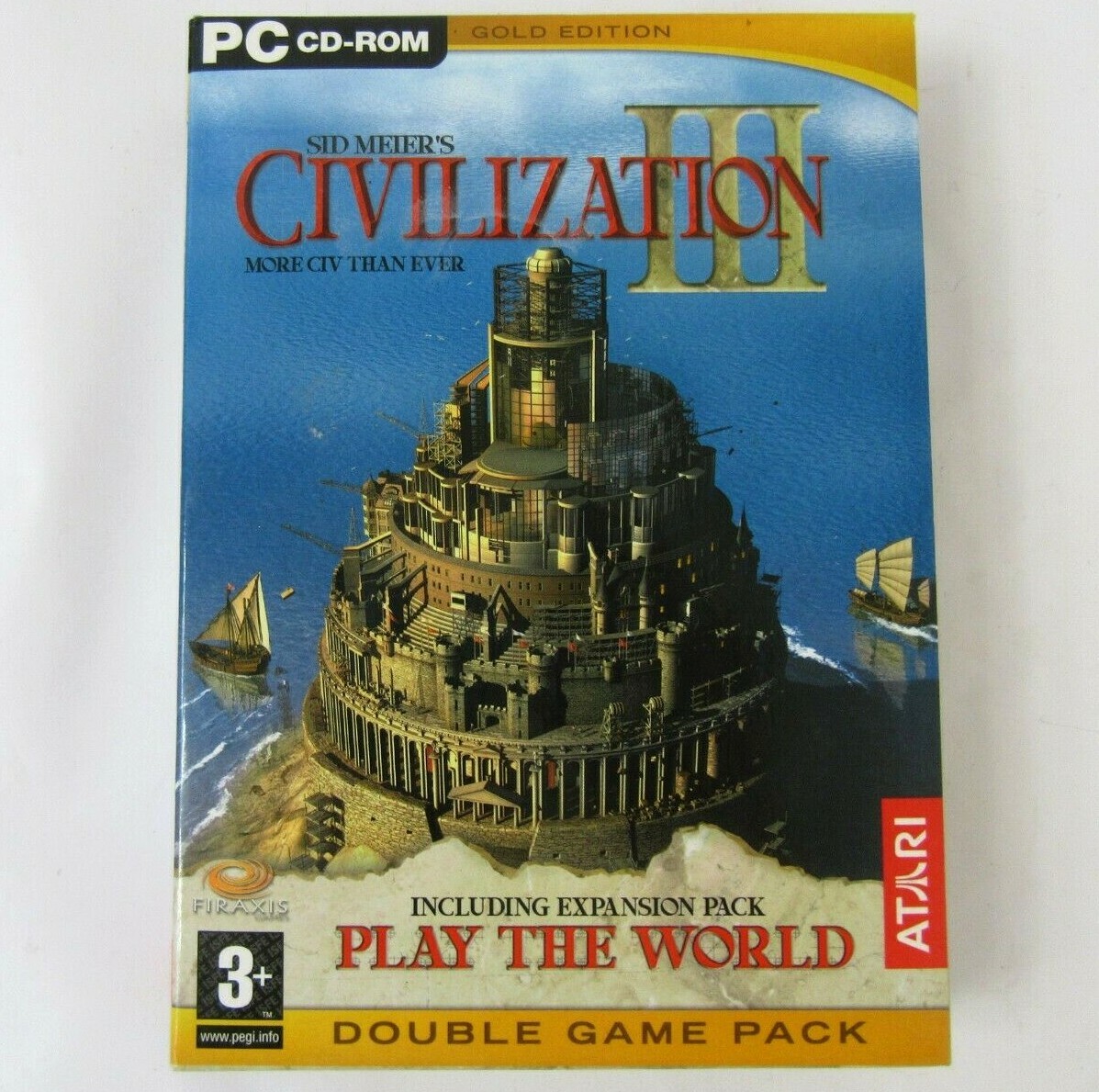 Sid Meier`s Civilization 3 Gold Edition + Play the World Expansion PC CD-ROM