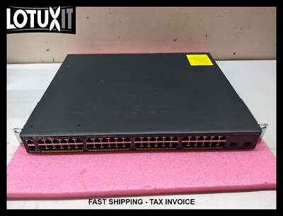 Cisco Catalyst 2960-X 48P 1GbE PoE Network Switch WS-C2960X-48LPD-L with Stack m