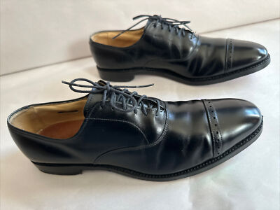 ALLEN EDMONDS Fifth Avenue 5705 Men's Size 11 AAA Black Cap-Toe