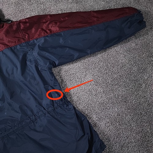 REDUCED Reebok Windbreaker Jacket Navy , Burgundy Mens Medium M - Picture 13 of 16