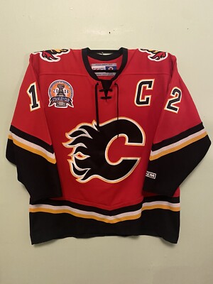 Jarome Iginla Calgary Flames 2004 Stanley Cup Jersey CCM XL
