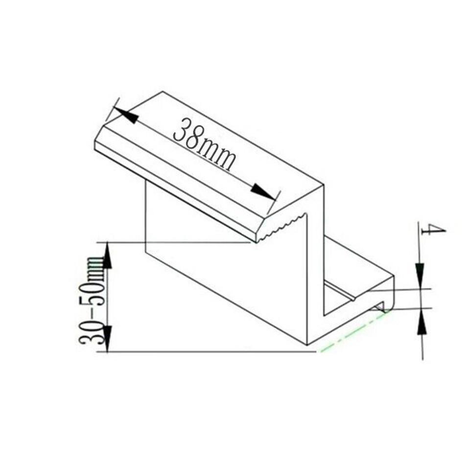 End Clamp Solar Panel Spare Parts Assembly Racking 30mm/32mm/35mm/40mm