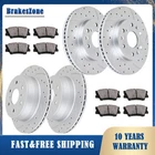 Front Rear Brake Rotors Pads fit for GMC Yukon Tahoe 2015-2020 Drilled Brakes